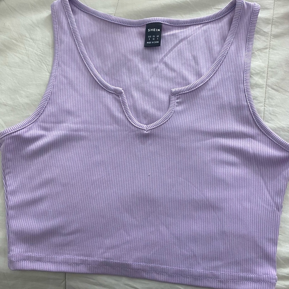 Fuchsia Ribbed Tank Top - Picture 2 of 2